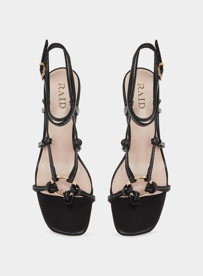 RAID Danika Knot Tie-Up Sandals with Ring Detail - Image 3