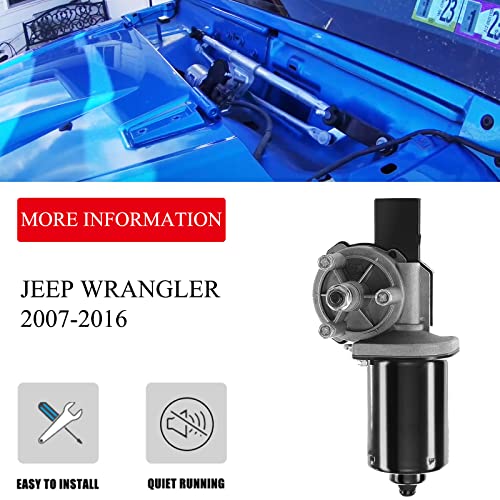 E-Vniko EVniko Front Windshield Wiper Motor Compatible with 20072017 Jeep Wrangler 2018 Wrangler JK Replaces 55077859AC 68002388AA 40458 Motor ONLY 5Pin - Image 3