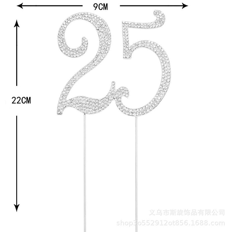 Wedding Cake Insert Insert Wedding Anniversary Wedding Cake Accessories Large Number 15,16,25, 60 - Image 4