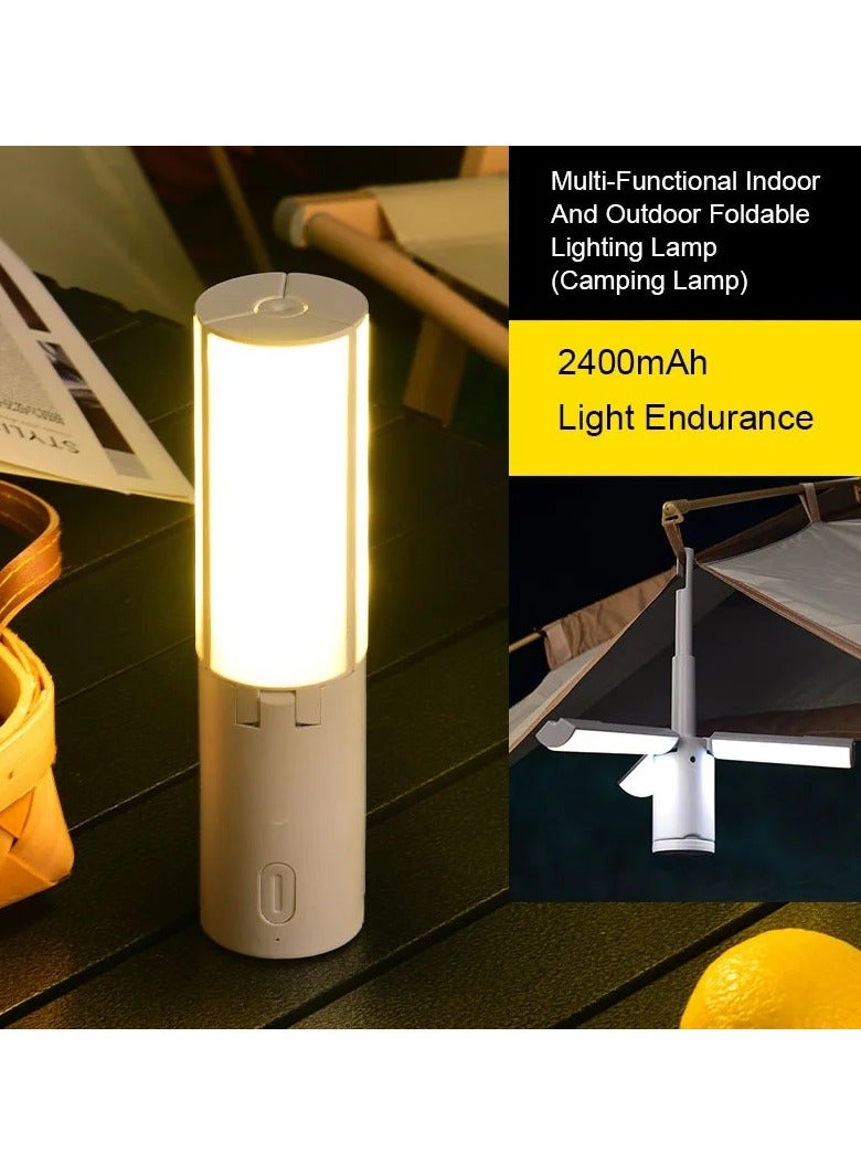 Folding Outdoor Camping Light Portable Lantern Rechargeable 3 Modes Dimmable For Outdoor Camping Tent Emergency Lighting - Image 1
