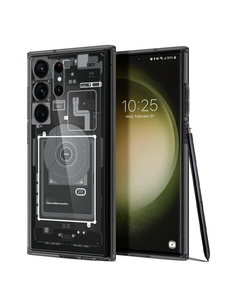 Techie حافظة سامسونج جالاكسي S23 ألترا ماج سيف – سبجن ألترا هايبرد زيرو وان ماج فيت مع حلقة معدنية – تصميم رفيع مع تفكيك – متوافقة مع الشحن اللاسلكي وإكسسوارات ماج سيف – أسود - Image 1