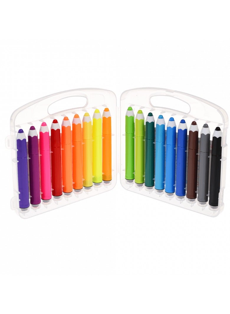 Rex London Wild Wonders Felt Tip Stamp Pens – 18 Bright Colours with Fun Stamps – Colouring & Craft Markers for Kids – Washable Ink – Portable Carry Case – Creative Art Supplies for School & Play - Image 5