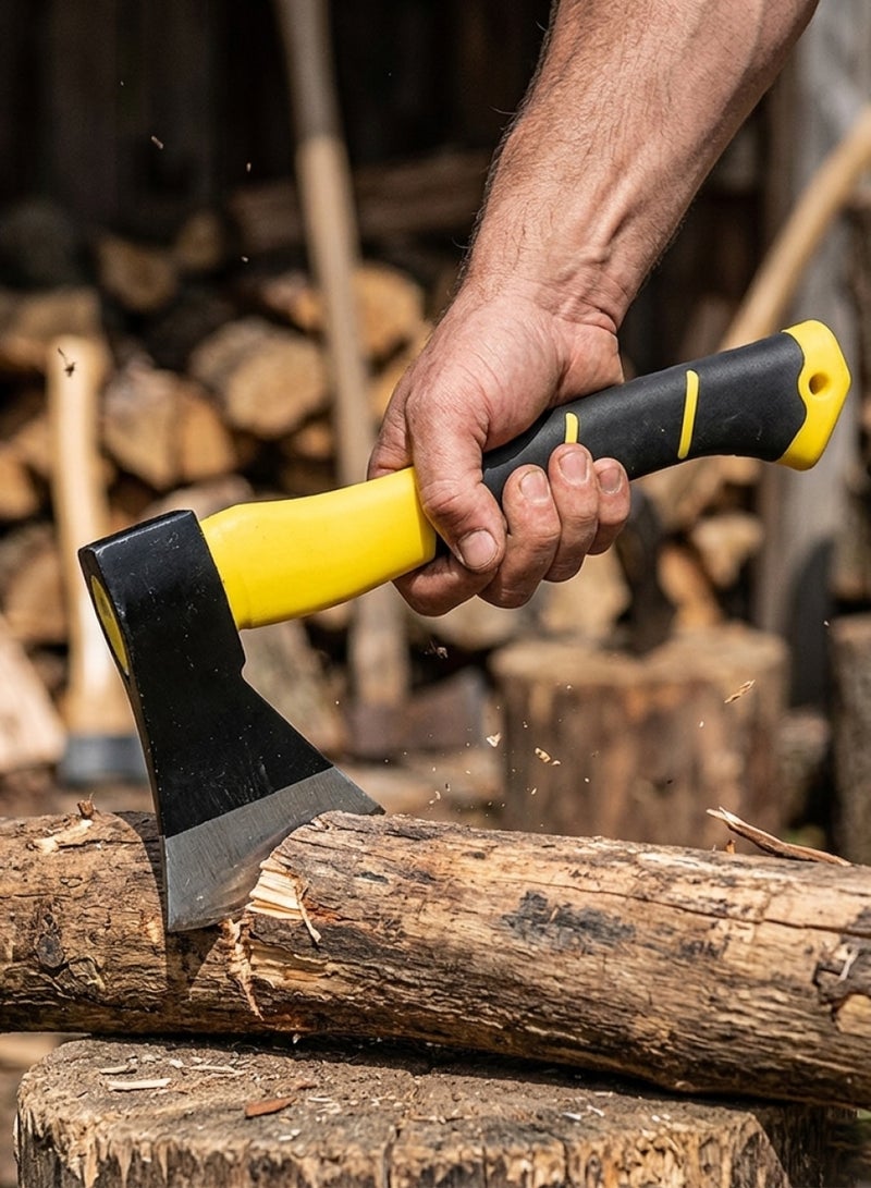 LAWAZIM Axe with Rubber Handle - 500g - Multi-Purpose Tool with Protective Sheath, Nylon Fiber Handle for a Secure Grip - Suitable for Outdoor Tasks and General Maintenance. - Image 5