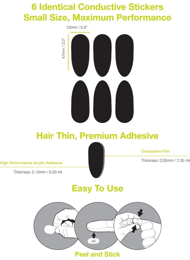 Glovetacts Ultra Thin Conductive Touch Screen Stickers For Gloves: The Easiest Way To Make Gloves Touch Compatible  - Image 5