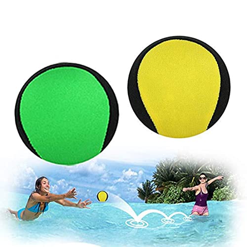 Airoads Water Bouncing Ball - 2 Pack Stress Relief Ball for Swimming, Beach & Outdoor Activity (Yellow + Green, 5.5cm) - Image 1