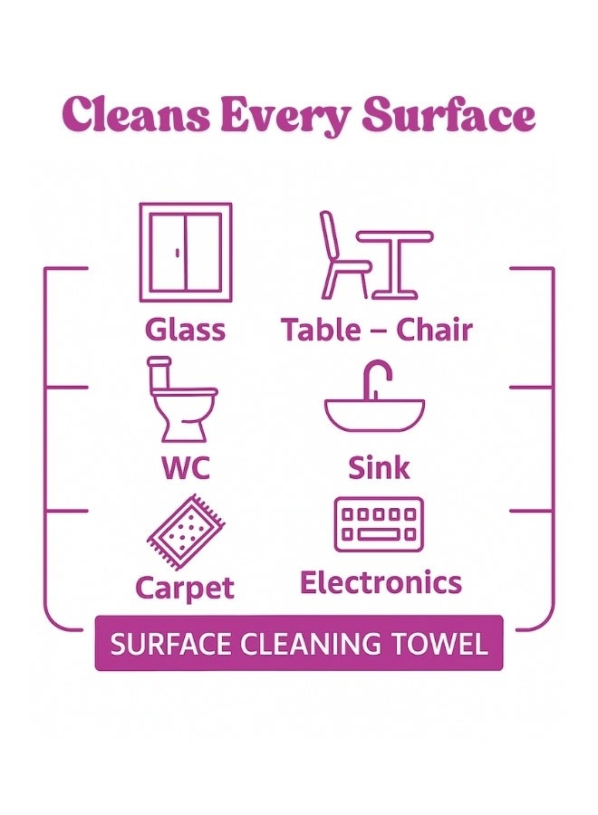 Sleepy Easy Clean Sleepy Easy Clean Multi-Surface Cleaning Wipes – 100 Sheets, Lily Bouquet Scent, Streak-Free Natural Formula - Image 5