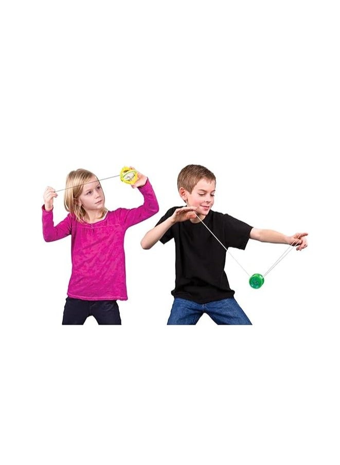 MAGIC VAULT 12pcs Emoji YoYo Ball with Flashing LED Light | Smiley Face Glow Yo-Yo Toy for Boys & Girls | Fun Emoticon Light-Up Party Favour, Classic Return Gift, Kids Games, Multicolor  - Image 3