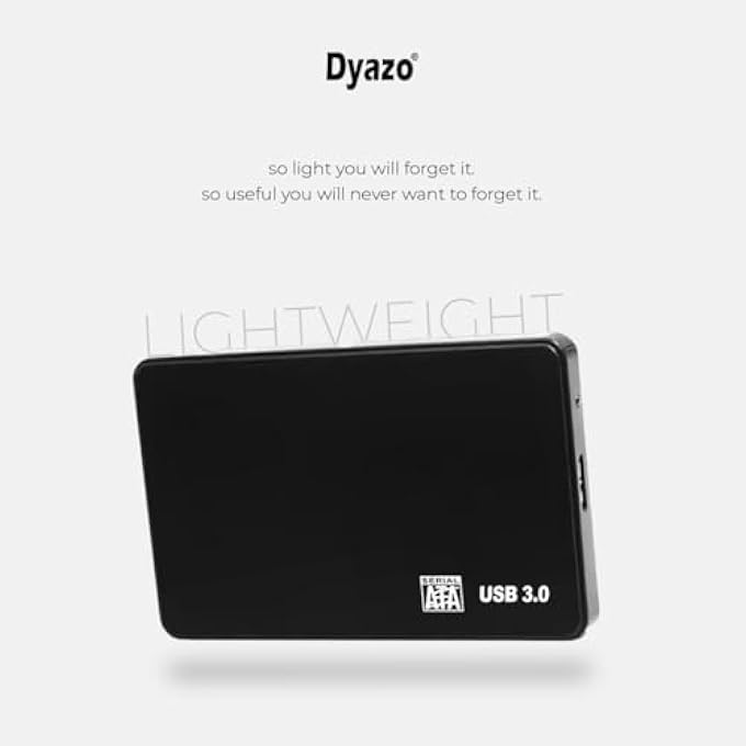 Dyazo 2.5" SATA EXTERNAL HARD DRIVE CASE WITH USB 3.0 CONNECTION FOR HDD/SSD | SUPPORTS UASP UP TO 4TB STORAGE | TOOL-FREE PORTABLE HARD DRIVE ENCLOSURE | COMPATIBLE WITH LAPTOP, PC AND TV - Image 3