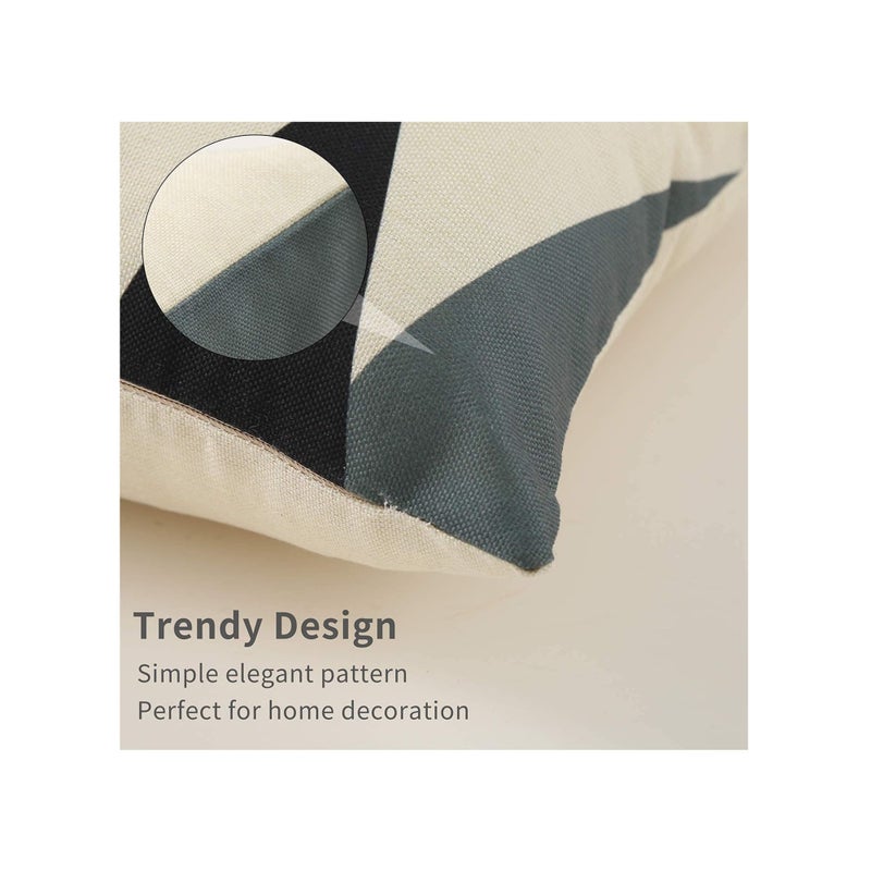 SOLARAE Throw Pillow Covers, Modern Pattern Linen Square Pillow Cushion Case for Sofa Couch Bed Home Outdoor Car - Image 5