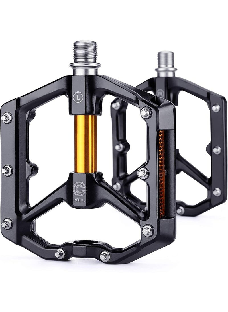 CMGTYYD Road/MTB Bike Pedals, Aluminum Alloy Bicycle Pedals, Mountain Bike Pedal with Removable Anti-Skid Nails  - Image 1
