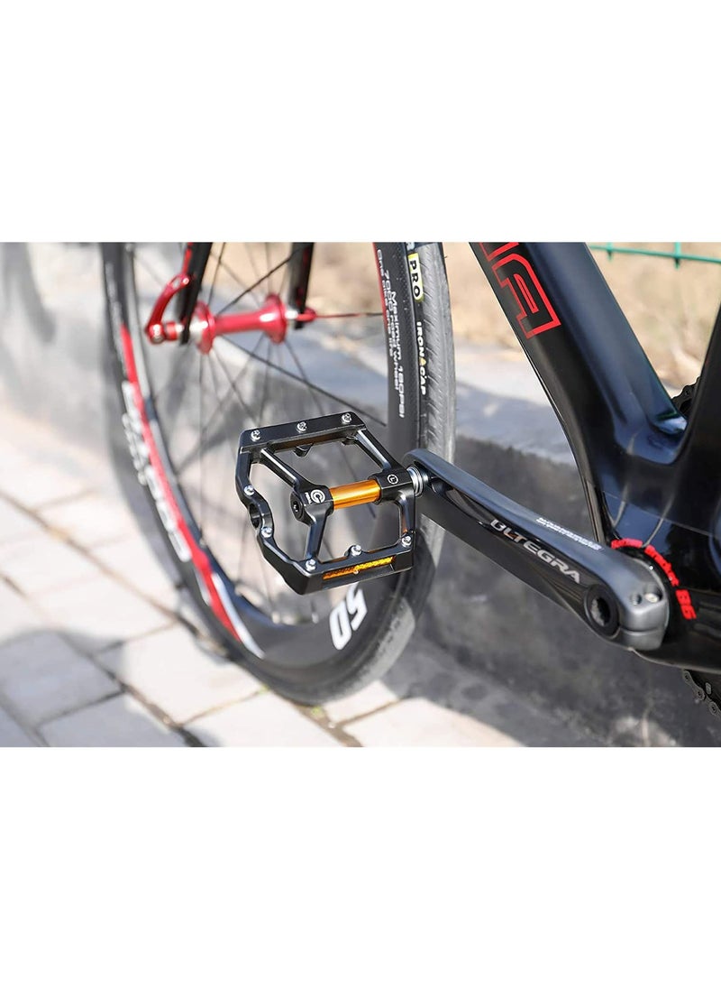 CMGTYYD Road/MTB Bike Pedals, Aluminum Alloy Bicycle Pedals, Mountain Bike Pedal with Removable Anti-Skid Nails  - Image 2