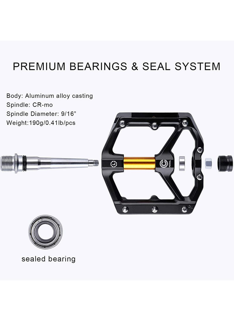 CMGTYYD Road/MTB Bike Pedals, Aluminum Alloy Bicycle Pedals, Mountain Bike Pedal with Removable Anti-Skid Nails  - Image 5