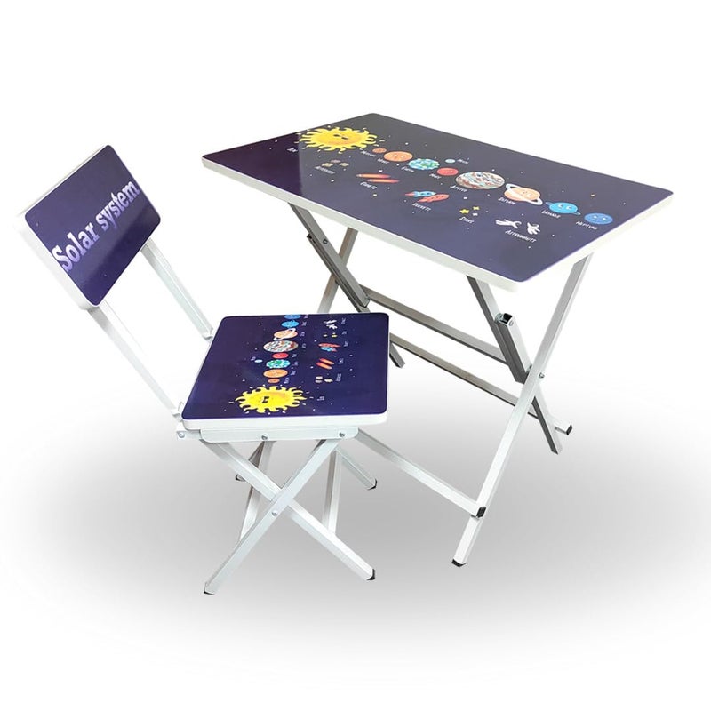 Wishing Clouds Playnest Kids Study Table with Chair, Kids Table and Chair Set, Study Table and Chair for Kid 3-10 Years (Design - Universe) - Image 5
