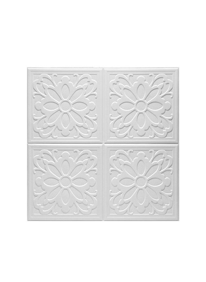 fashionhome 3D Oil-Proof Floral Design Decorative Kitchen Home Renovation PVC Sticker Self-Adhesive Wall Stickers 70x70 cm - Image 2