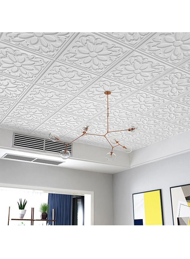 fashionhome 3D Oil-Proof Floral Design Decorative Kitchen Home Renovation PVC Sticker Self-Adhesive Wall Stickers 70x70 cm - Image 1