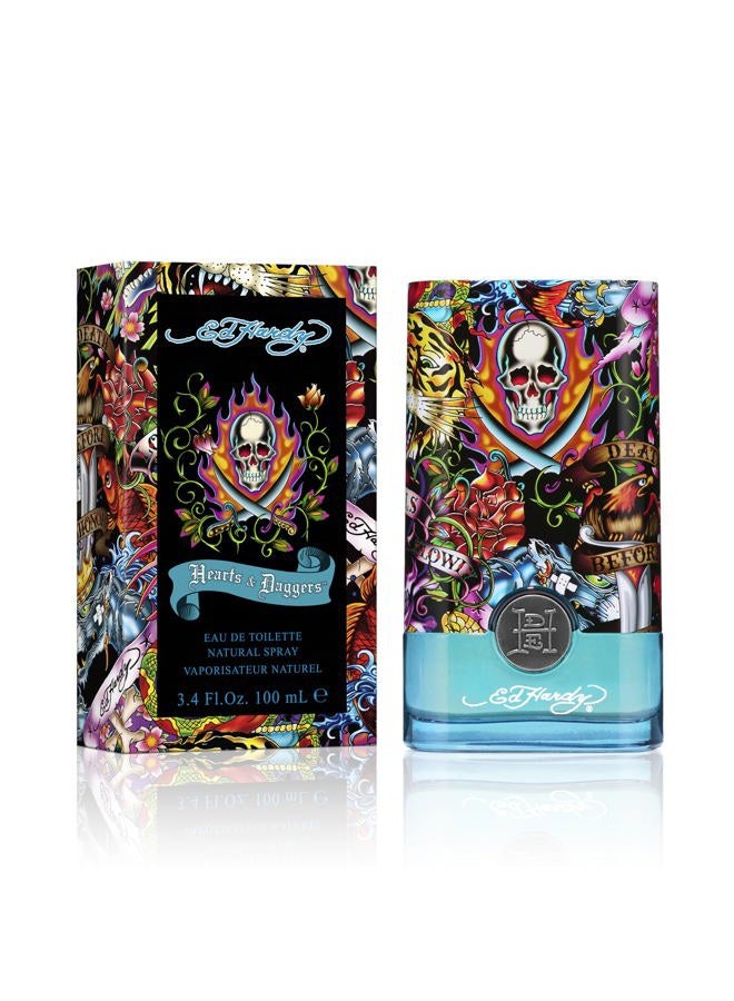 Ed Hardy Christian Audigier Ed Hardy Hearts and Daggers for Men, 3.4 oz EDT Spray - Image 1