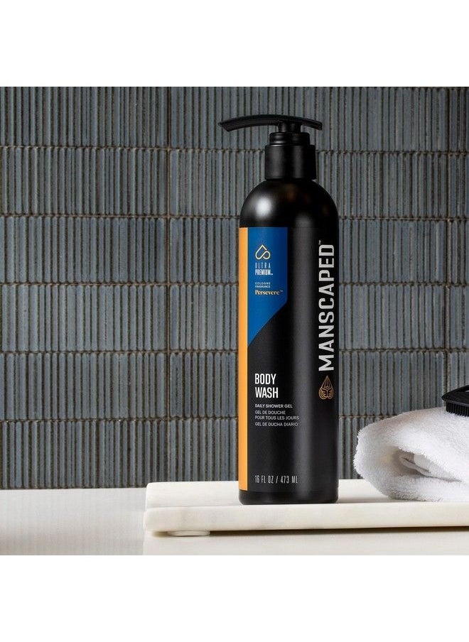 Manscaped Refining The Gentleman - Manscaped® Men’S Ultrapremium Persevere™ Body Wash Luxurious Clean Formula Infused With Aloe Vera And Sea Salt Refreshing And Nourishing Daily Shower Gel For Hydrating Skin (16 Oz) - Image 1