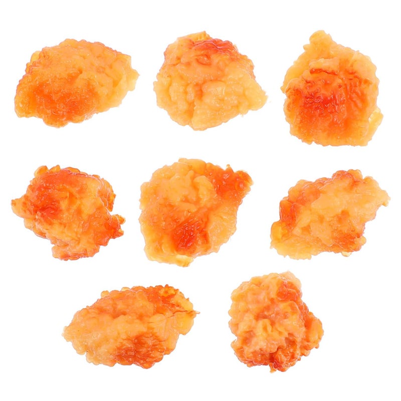 Realistic Chicken Popcorn Food Model Set 8Pcs for Home Decor Photography Display Teaching - Image 2