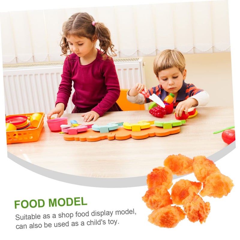 Realistic Chicken Popcorn Food Model Set 8Pcs for Home Decor Photography Display Teaching - Image 5