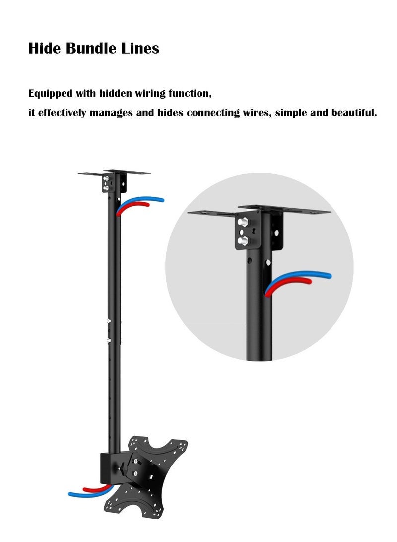 Captaintech Wall Mount TV Stand Holder Full Motion Swivel and Tilt for 14-42 Inch Monitors And Televisions LCD LED Long Arm Swivel Bracket Flat Screen Panel - Image 3