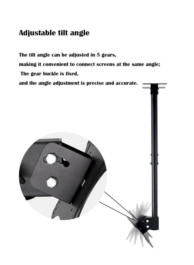 Captaintech Wall Mount TV Stand Holder Full Motion Swivel and Tilt for 14-42 Inch Monitors And Televisions LCD LED Long Arm Swivel Bracket Flat Screen Panel - Image 5