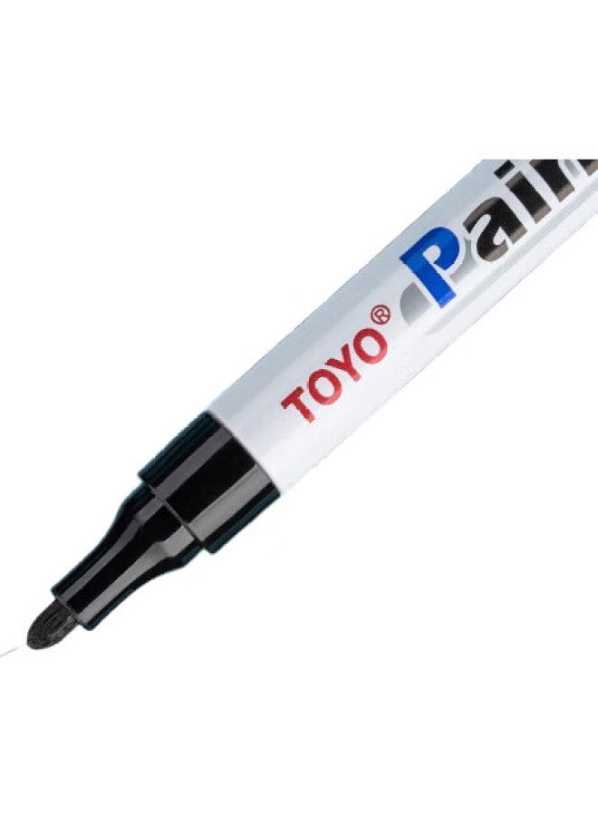 TOYO قلم طلاء تويو سا101 قائم على الزيت 2.8 مم، سريع الجفاف، مقاوم للماء، مقاوم للحرارة، لتعليم الإطارات، تسجيل الدخول، والرسم، 12 قلم في العلبة، وردي - Image 3