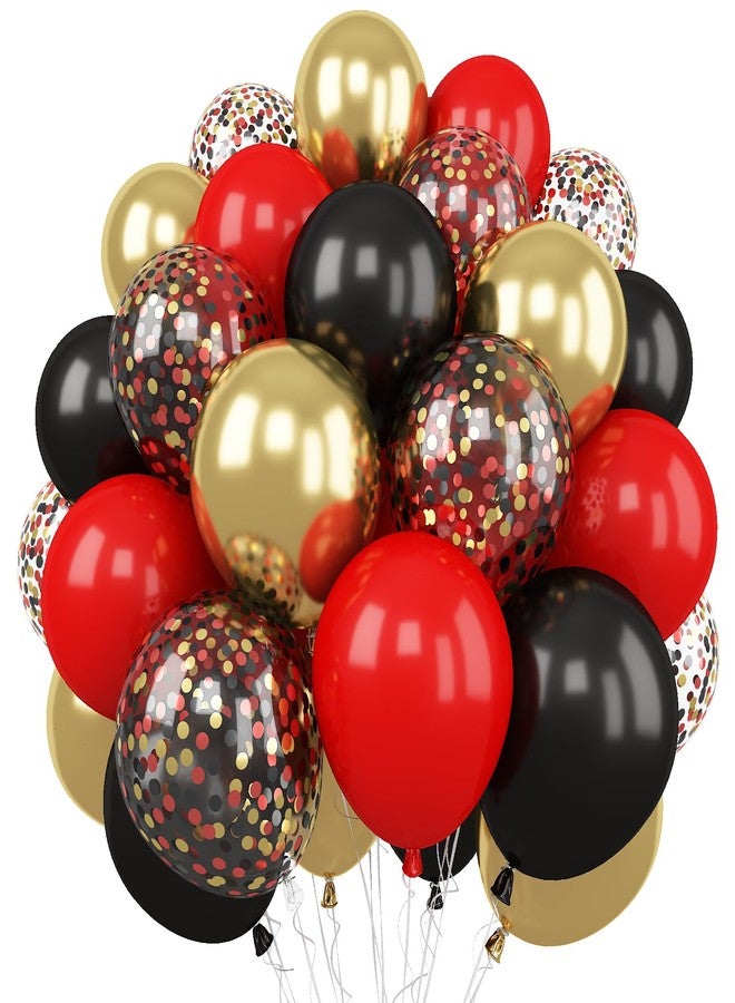 Togvu Red and Black Balloon, 60 Packs 12 Inch Red Black and Gold Balloon, Black Red Balloons for Casino Theme Party Decorations Graduation New Year Party Birthday Decorations… - Image 1
