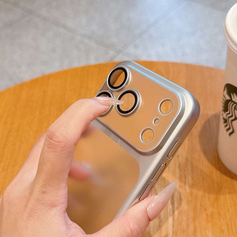غطاء واقي لـ باللون رمادي مضاد للانزلاق iPhone 16 / 16 Plus / 16 Pro / 16 Pro Max مع تغطية كاملة وملمس غير لامع مع ملمس ناعم مع قبضة مضادة للانزلاق للهدايا للاستخدام الشخصي - Image 4