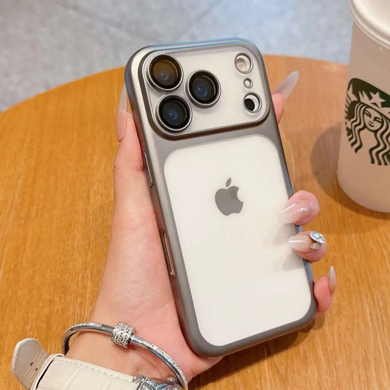 غطاء واقي لـ باللون رمادي مضاد للانزلاق iPhone 16 / 16 Plus / 16 Pro / 16 Pro Max مع تغطية كاملة وملمس غير لامع مع ملمس ناعم مع قبضة مضادة للانزلاق للهدايا للاستخدام الشخصي - Image 1