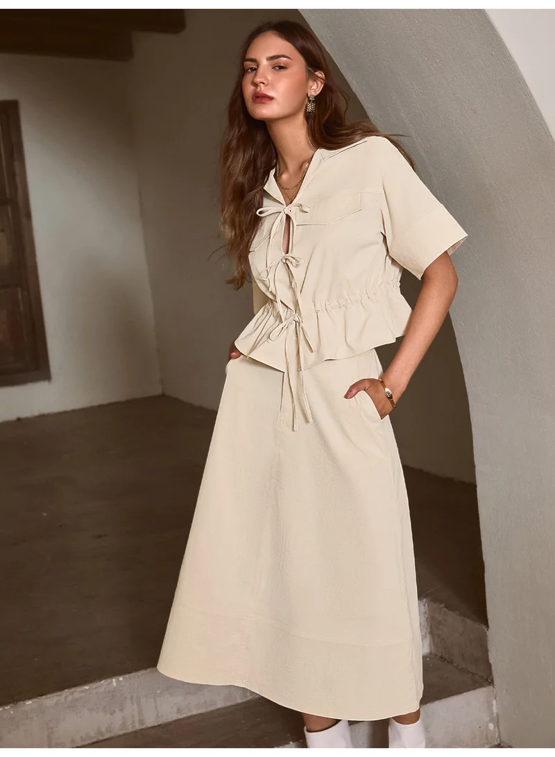 SIMPLEE Women's 2-Piece Outfit Set - Matching Top & Skirt for Stylish Look