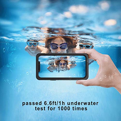 Lanhiem for iPhone 12 Case, Waterproof Dustproof Shockproof Case with Built-in Screen Protector [Not for iPhone 12 Pro], Full Body Underwater Protective Cover for iPhone 12 6.1 inch -Black - Image 4