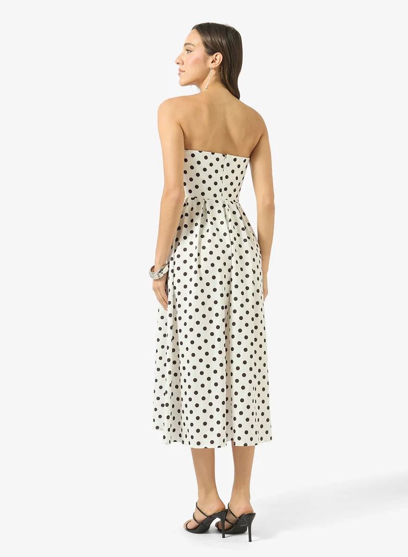 جينجر فستان - بنقاط البولكا بدون حمالات