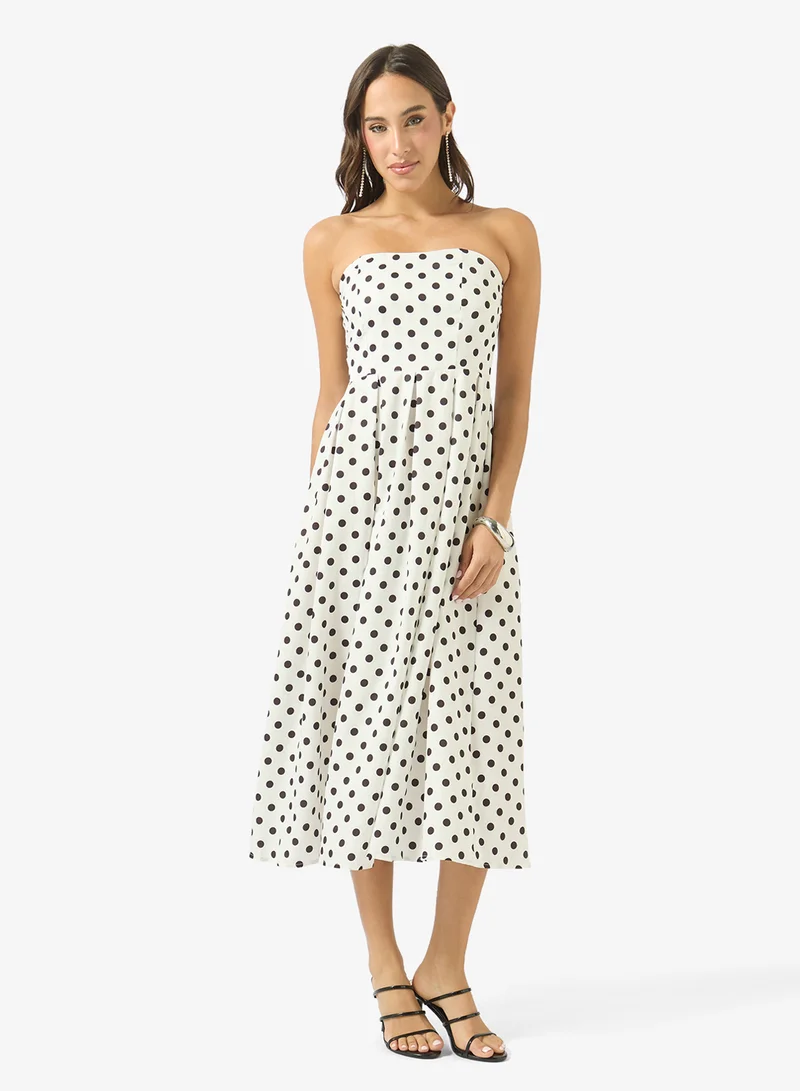 جينجر فستان - بنقاط البولكا بدون حمالات