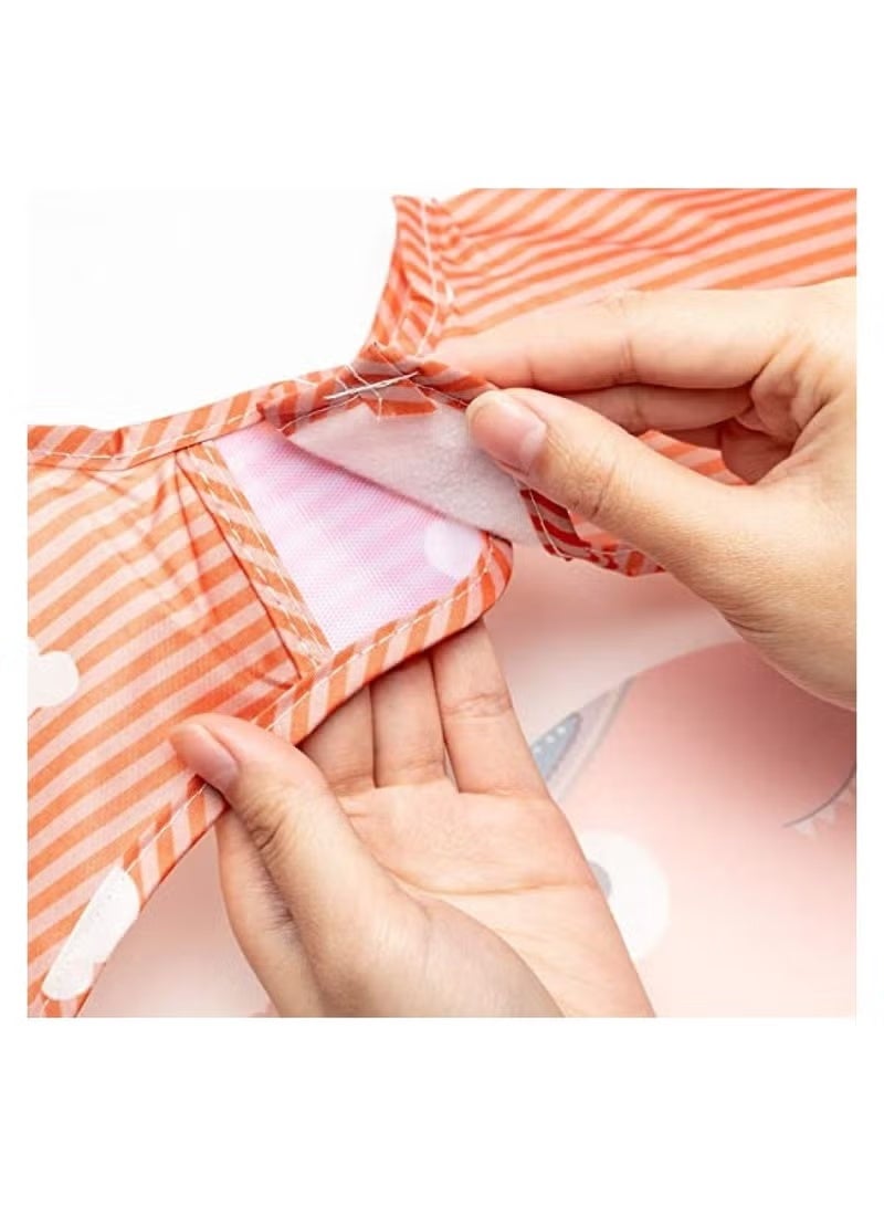 Set of 3 Waterproof Baby Feeding Bibs with Sleeves - Adorable and Unique Designs for Infants and Children from 6 Months to 3 Years Old - Image 4
