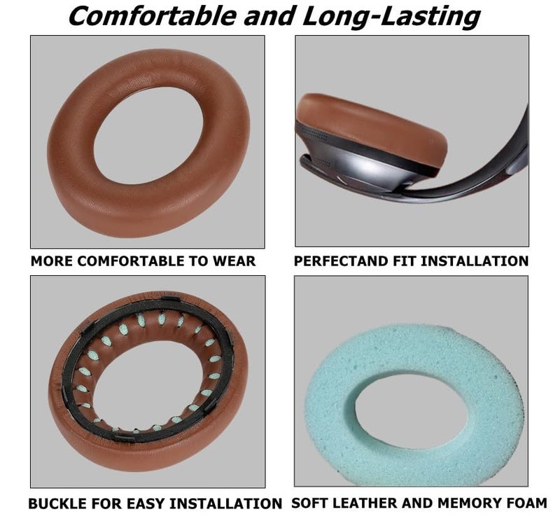 Cypher.V Replacement Ear Pads Cushions, Earpads Cover for Bose 700 Noise-Cancelling NC700 Over Ear Headphones (Brown) - Image 3