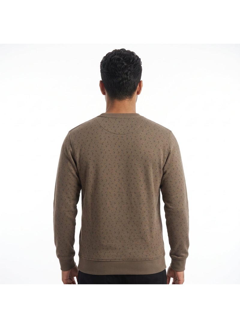 بافون Taupe Crew Neck Slip On Sweatshirt - Image 5
