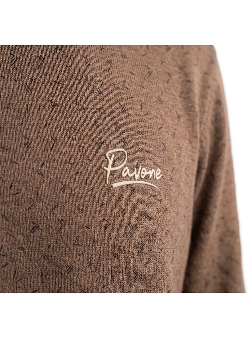 بافون Taupe Crew Neck Slip On Sweatshirt - Image 3