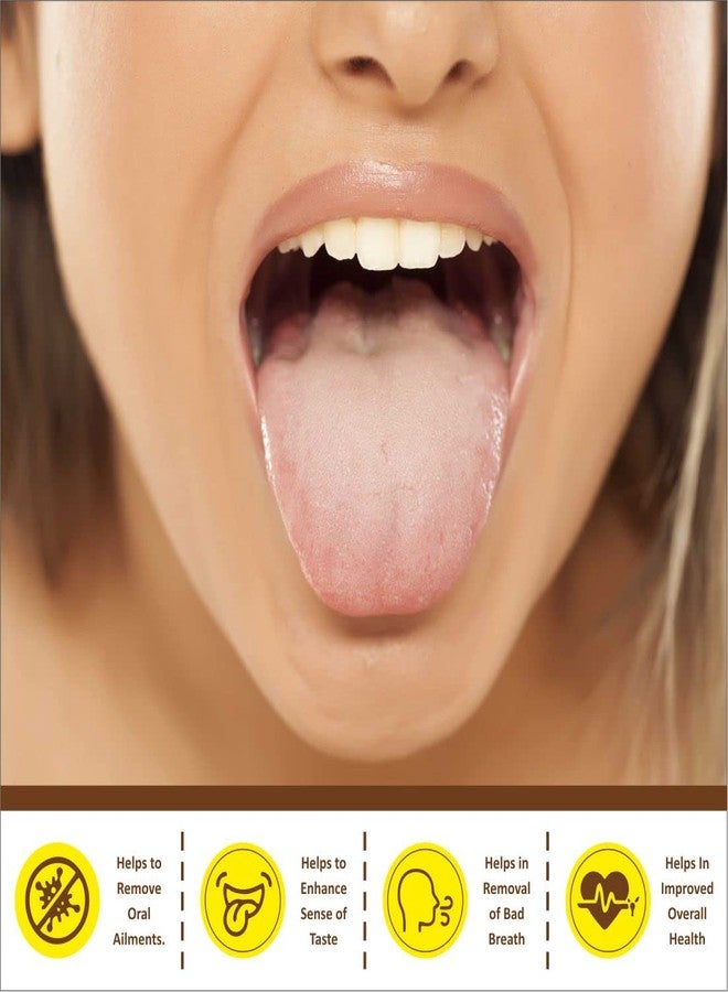 Nurpi Copper Tongue Cleaner for Adults | Fights Bad Breath Oral Care | single handel- Pack of 1 - Image 5