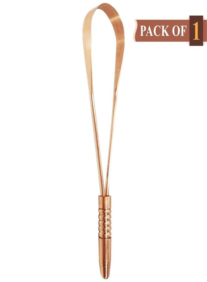 Nurpi Copper Tongue Cleaner for Adults | Fights Bad Breath Oral Care | single handel- Pack of 1 - Image 2