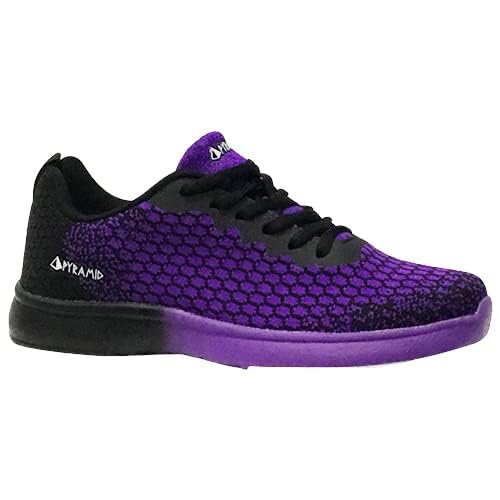 Pyramid Womens Path Lite Seamless Mesh Bowling Shoes BlackPurple Size 10 - Image 3