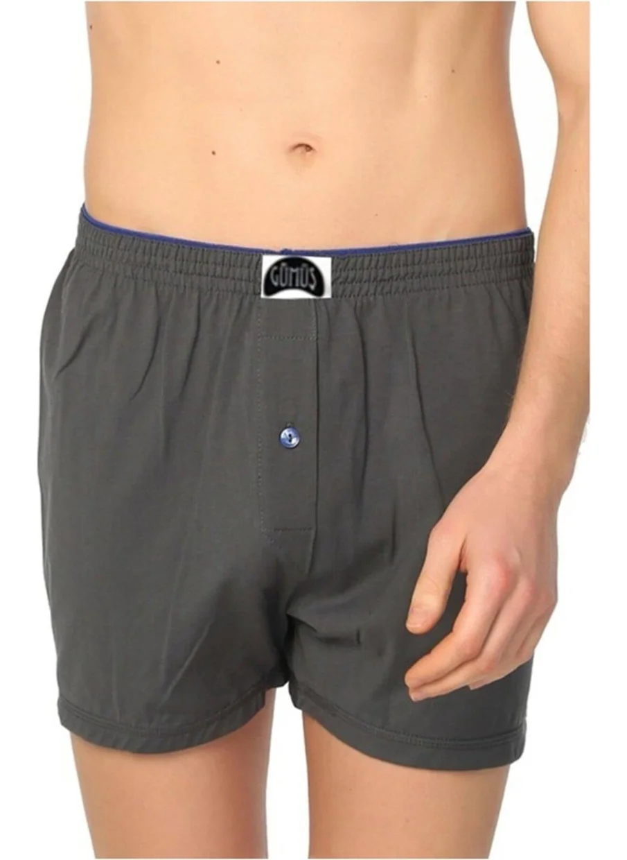 Gümüş Silver Men's Towel Waist Cotton Boxer 4020 - 6 Pieces