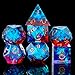 YEMEKO Sharp Edge DND Dice Set Handmade 7 Accessories Dice for Dungeons and Dragons TTRPG Games MultiSided RPG Polyhedral Resin Sharp Edge Dice Roleplaying Games - Image 2