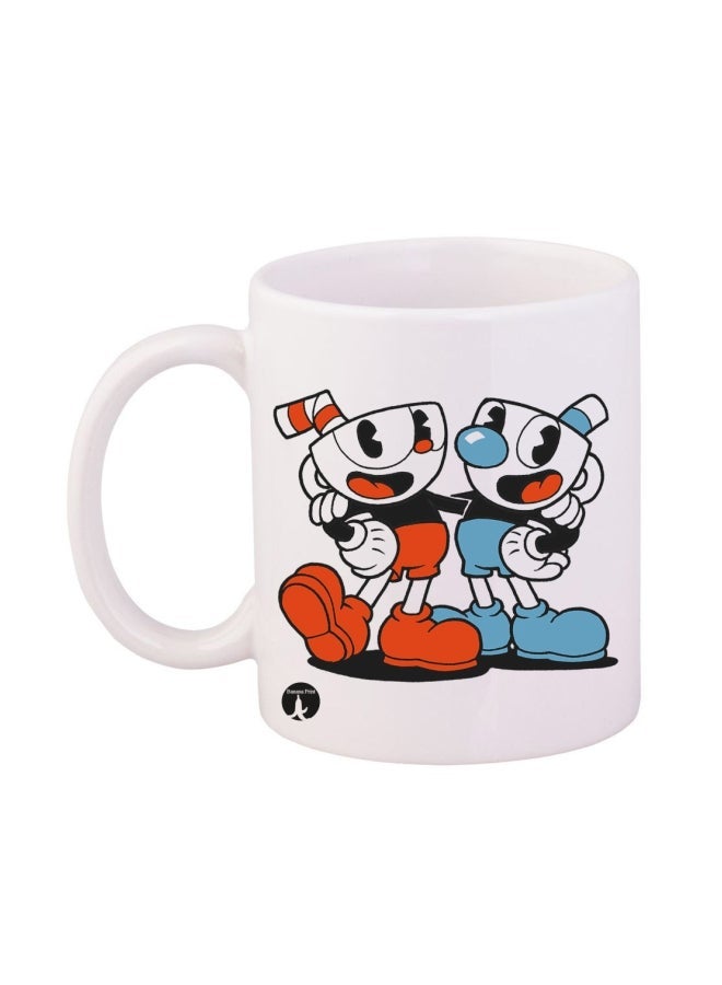 Cuphead Video Game Printed Mug White/Orange/Blue 11ounce