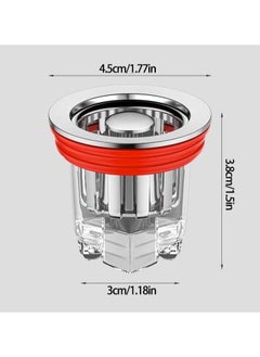 Generic Anti-Odor Floor Drain Set - Shower Waste Water Drainer with Backflow Prevention, Sewer Core Plug, One-Way Drain Valve - Pack of 4 for a Cleaner Bathroom Environment.  - Image 2