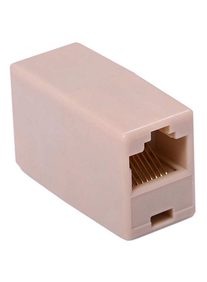 Internet Cable Extension Adaptor Beige 100mbps splitter (black 1 input 2 100mbps splitter (black, 1 input, 2 output) - Image 1