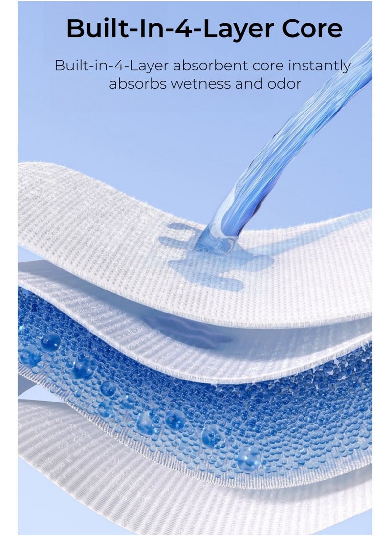 Be a better mom - Disposable Period Pants for Sanitary Protection, 6 Count Sanitary Pads Pant Style, Protective Underwear for Women, Super Guard Short Type - Image 1