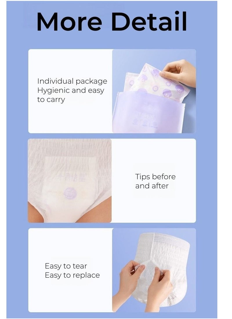 Be a better mom - Disposable Period Pants for Sanitary Protection, 6 Count Sanitary Pads Pant Style, Protective Underwear for Women, Super Guard Short Type - Image 1