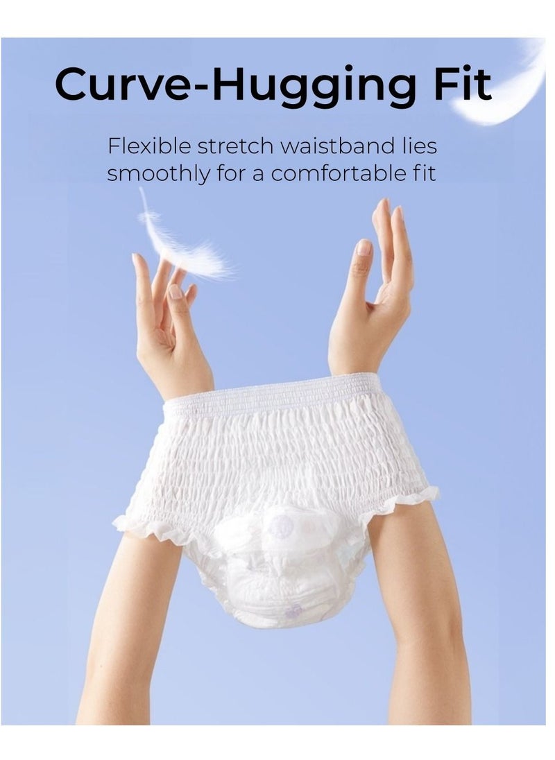 Be a better mom - Disposable Period Pants for Sanitary Protection, 6 Count Sanitary Pads Pant Style, Protective Underwear for Women, Super Guard Short Type - Image 1