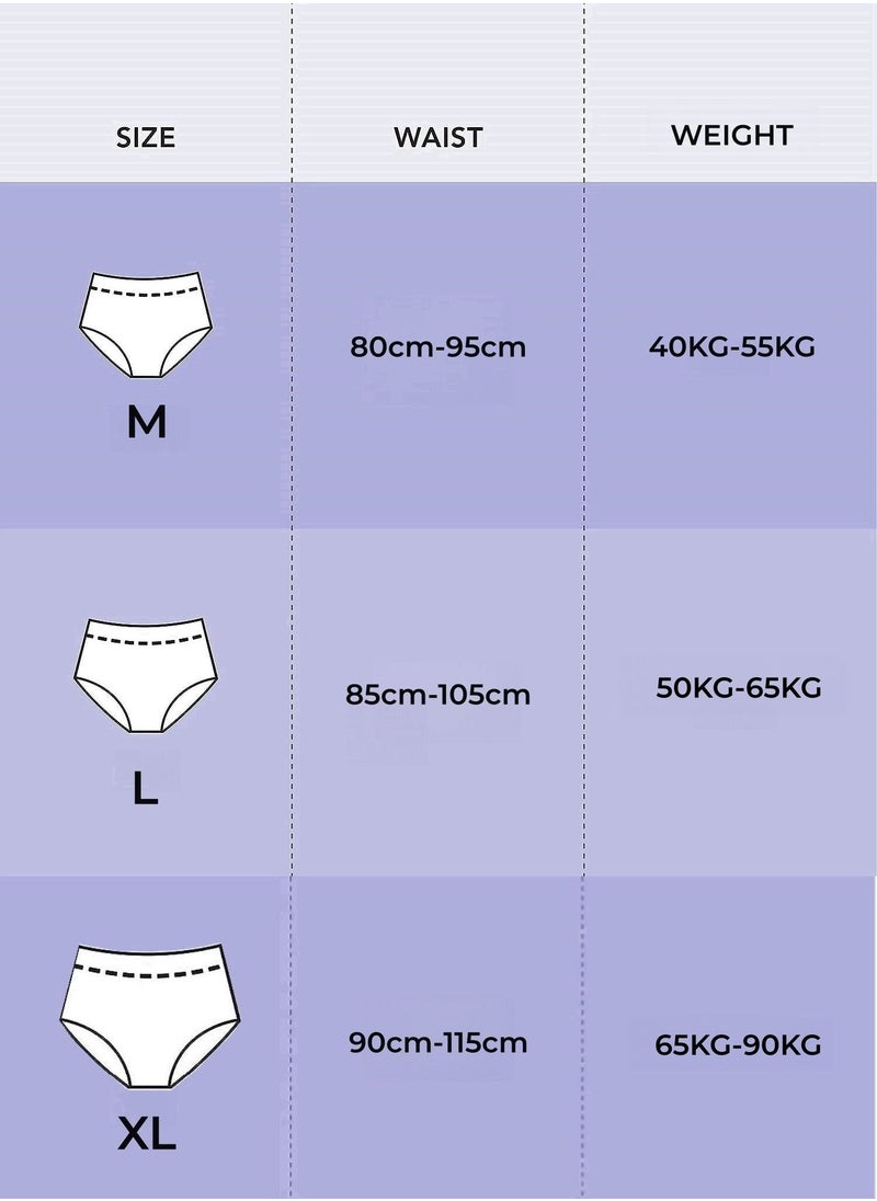 Be a better mom - Disposable Period Pants for Sanitary Protection, 6 Count Sanitary Pads Pant Style, Protective Underwear for Women, Super Guard Short Type - Image 1