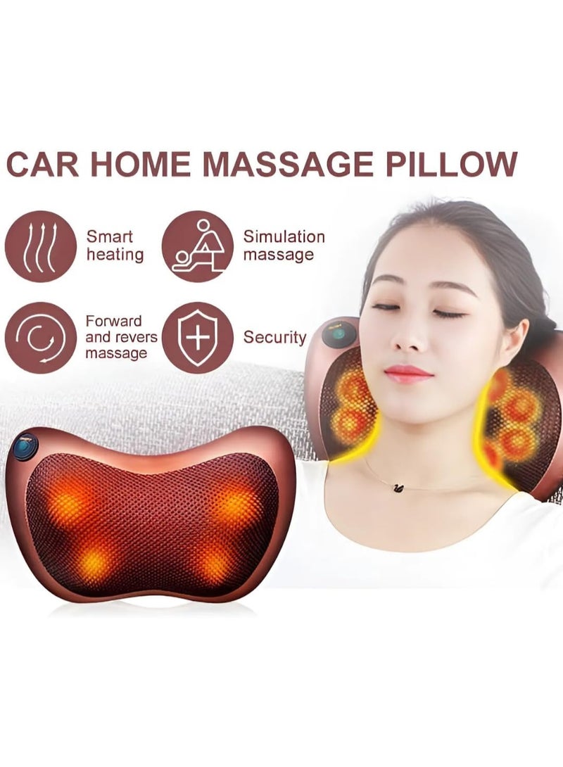 Y&D Electronic Massage Pillow Massager Cushion Shiatsu Back Massager with Heat Kneading Massage Pillow for Muscle Relaxation Back Neck Shoulders Muscle Pain Relief Corded Electric Heat Pillow Deep Kneading Relax Pain Pillow Use at Home Car - Image 3